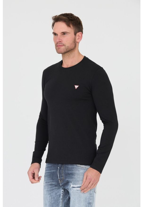Guess - GUESS Czarny longslevee Core Tee. Kolor: czarny