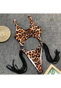 Intica - Strój kąpielowy z wycięciami i frędzlami na plażę i basen Helfriede. Materiał: tkanina, materiał #1