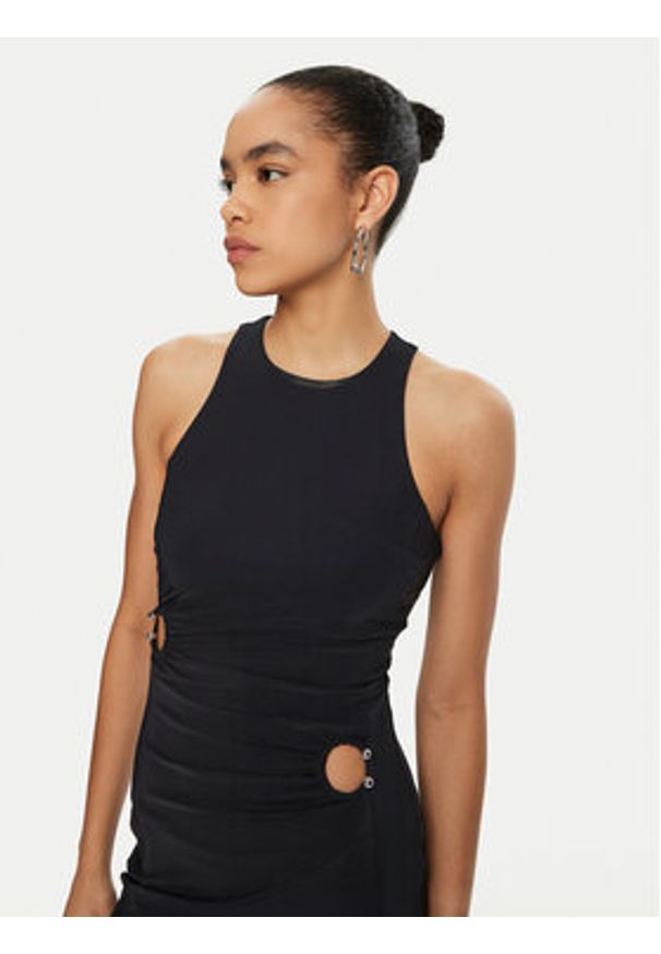 Patrizia Pepe Sukienka koktajlowa 8A1427/JZ26-K103 Czarny Regular Fit. Kolor: czarny. Materiał: syntetyk. Styl: wizytowy