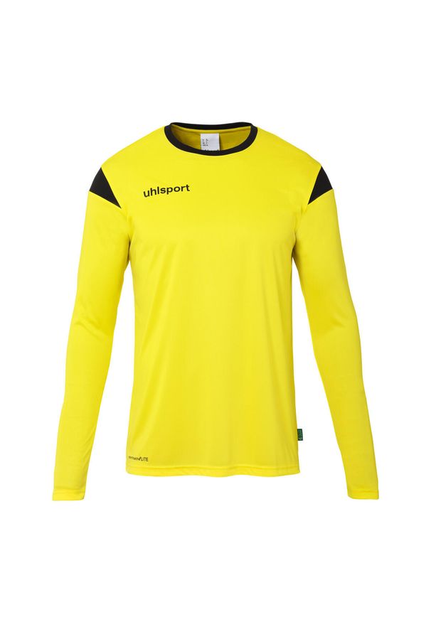 UHLSPORT - Dżersej z długim rękawem Uhlsport Squad 27. Kolor: wielokolorowy, żółty, czarny. Materiał: jersey. Długość rękawa: długi rękaw. Długość: długie. Wzór: kolorowy