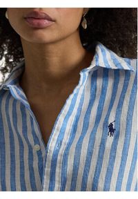 Polo Ralph Lauren Koszula 211935130500 Niebieski Relaxed Fit. Typ kołnierza: polo. Kolor: niebieski. Materiał: len #4