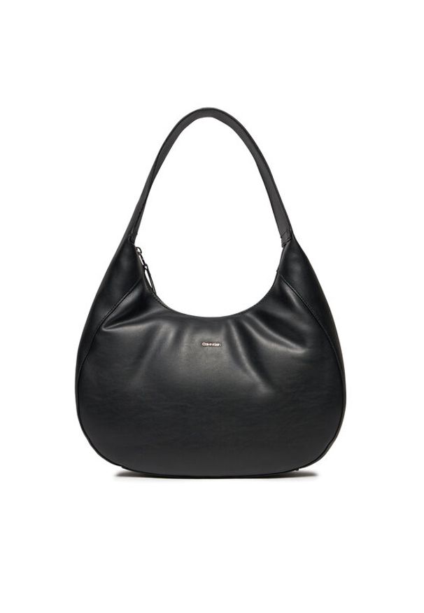 Calvin Klein Torebka Ck Must Soft Large Shoulder Bag K60K611747 Czarny. Kolor: czarny. Materiał: skórzane