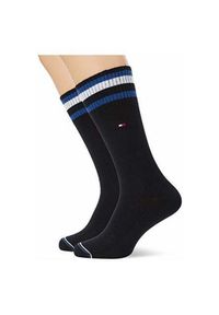 ZEAGLE - Tommy Hilfiger Męskie Skarpetki 43-46 - Bawełna i Elastan. Kolor: czarny, wielokolorowy, biały. Materiał: poliamid, bawełna, elastan #1