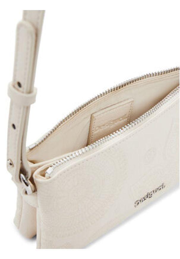 Desigual Torebka 25SAYP23 Écru. Materiał: skórzane