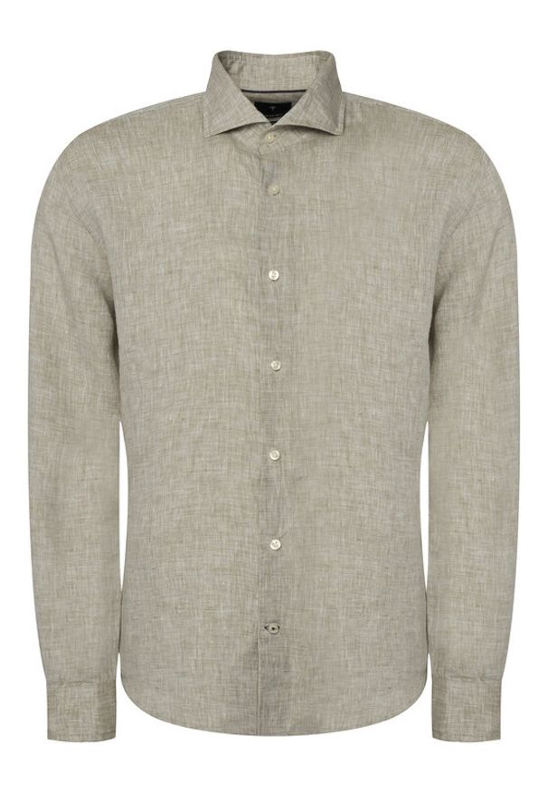 JOOP! Koszula Pai-W 30102661 Zielony jasny Regular Fit. Kolor: zielony. Materiał: len