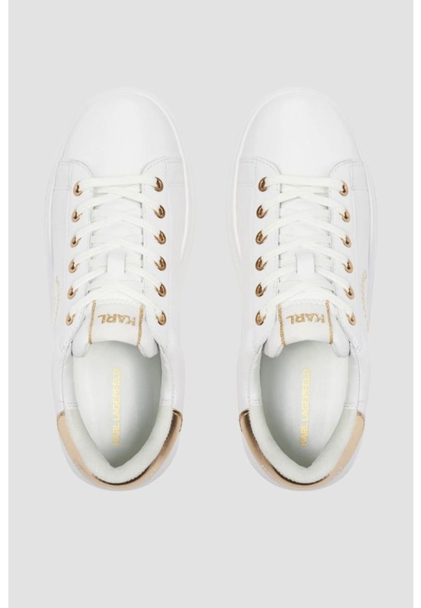 Karl Lagerfeld - KARL LAGERFELD Białe damskie sneakersy KAPRI Maison, Rozmiar 36. Kolor: biały