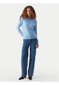 Vero Moda Sweter Doffy 10201022 Niebieski jasny Regular Fit. Kolor: niebieski. Materiał: syntetyk #2