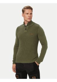 Aeronautica Militare Sweter 262MA1572UL00409 Khaki Regular Fit. Kolor: brązowy. Materiał: bawełna #1