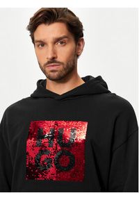 Hugo Bluza Deseqino 50521506 Czarny Relaxed Fit. Kolor: czarny. Materiał: bawełna #5