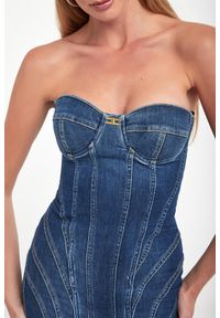 Elisabetta Franchi - Sukienka jeansowa bodycon ELISABETTA FRANCHI. Materiał: jeans. Typ sukienki: bodycon