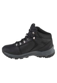Buty do chodzenia męskie Merrell Erie Mid Ltr WP. Wysokość cholewki: za kostkę. Zapięcie: sznurówki. Kolor: czarny. Materiał: skóra, guma, tkanina, materiał. Szerokość cholewki: normalna. Sport: turystyka piesza