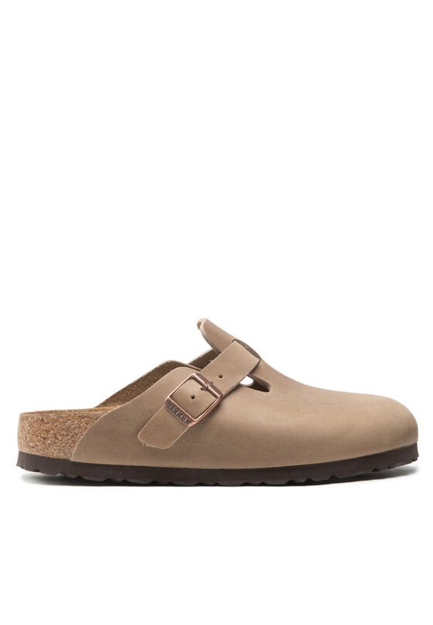 Birkenstock Klapki Boston Bs 960813 Beżowy. Kolor: beżowy. Materiał: nubuk, skóra
