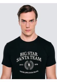 Big-Star - Koszulka męska z nadrukiem czarna Marr 906. Okazja: na co dzień. Kolor: czarny. Materiał: dzianina, bawełna, jeans. Wzór: nadruk. Styl: wizytowy, casual, klasyczny #6