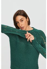 Answear Lab - Sweter. Kolor: zielony. Materiał: wełna, dzianina, akryl. Długość rękawa: raglanowy rękaw. Wzór: gładki. Styl: wakacyjny #1