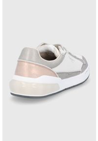 Pepe Jeans Buty Marble Glam kolor biały na platformie. Nosek buta: okrągły. Zapięcie: sznurówki. Kolor: biały. Materiał: guma. Obcas: na platformie