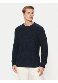 Tom Tailor Sweter 1044537 Granatowy Regular Fit. Kolor: niebieski. Materiał: syntetyk