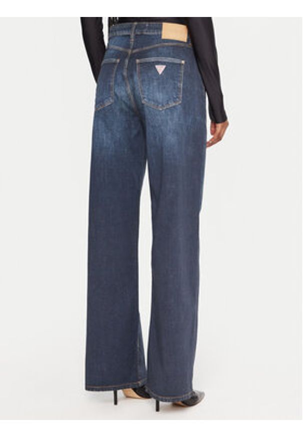 Guess Jeansy W5YA1A D0213 Granatowy Wide Leg. Kolor: niebieski