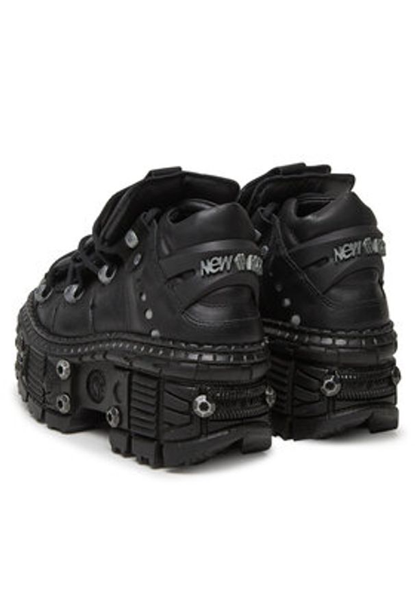NEW ROCK Sneakersy M-WALL106-S25 Czarny. Kolor: czarny. Materiał: skóra