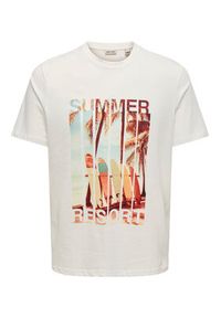 Only & Sons T-Shirt Magdy 22029454 Biały Regular Fit. Kolor: biały. Materiał: bawełna #5