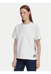 Barbour T-Shirt Fawne LML0938WH11 Biały Regular Fit. Kolor: biały. Materiał: bawełna #1