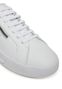 TOMMY HILFIGER - Tommy Hilfiger Sneakersy Th Court Zip FM0FM05730 Biały. Kolor: biały. Materiał: skóra #3