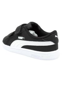 Puma - Buty Dziecięce Smash V2 Ze Skóry Ekologicznej. Kolor: czarny. Materiał: skóra ekologiczna. Sport: turystyka piesza