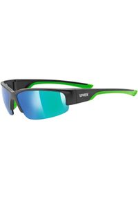 Uvex - Okulary rowerowe UVEX Sportstyle 215. Kolor: czarny, zielony, wielokolorowy. Sport: turystyka piesza