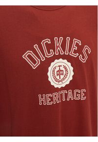 Dickies T-Shirt Oxford DK0A4YFL Bordowy Regular Fit. Kolor: czerwony. Materiał: bawełna