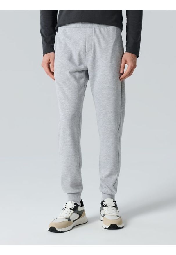 Sinsay - Spodnie jogger slim fit - szary. Kolor: szary