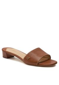 Lauren Ralph Lauren Klapki 802925259003 Brązowy. Kolor: brązowy. Materiał: skóra #4