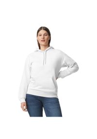 GILDAN - Bluza Z Kapturem Dla Dorosłych Unisex Softstyle Plain Fleece Midweight. Typ kołnierza: kaptur. Kolor: biały #1