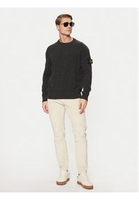 Stone Island Sweter 8115545B4 Szary Regular Fit. Kolor: szary. Materiał: wełna #4