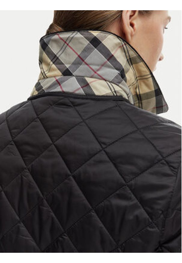 Barbour Kurtka przejściowa Deveron LQU1012BK91 Czarny Regular Fit. Kolor: czarny. Materiał: syntetyk