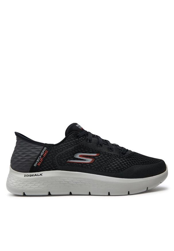 skechers - Skechers Sneakersy Go Walk Flex-New World 216505/BKOR Czarny. Kolor: czarny. Materiał: mesh, materiał