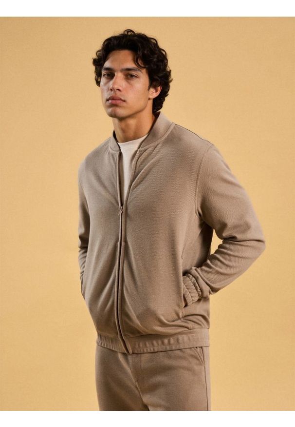 Sinsay - Bluza bomberka - beżowy. Kolor: beżowy