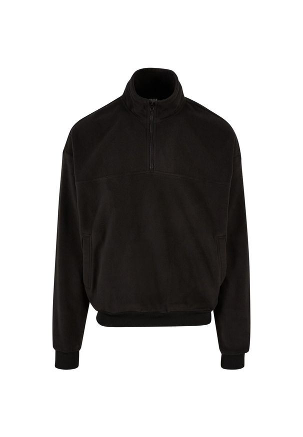 Urban Classics - Męska Bluza Polarowa Basic. Kolor: czarny. Materiał: polar. Sezon: zima