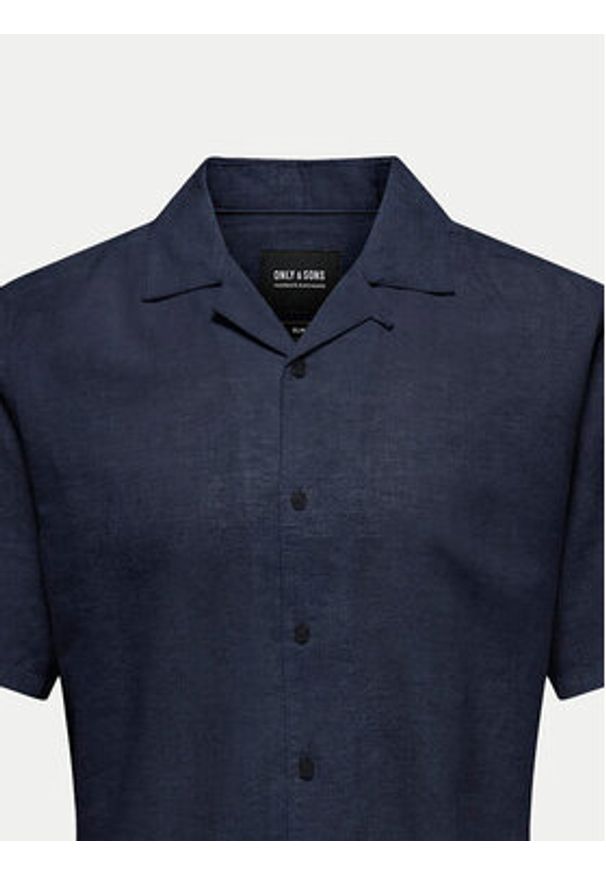 Only & Sons Koszula Caiden 22025116 Granatowy Slim Fit. Kolor: niebieski. Materiał: bawełna