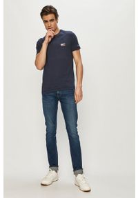 Tommy Jeans - T-shirt DM0DM10099.4891. Okazja: na co dzień. Kolor: niebieski. Materiał: bawełna, dzianina. Styl: casual #4