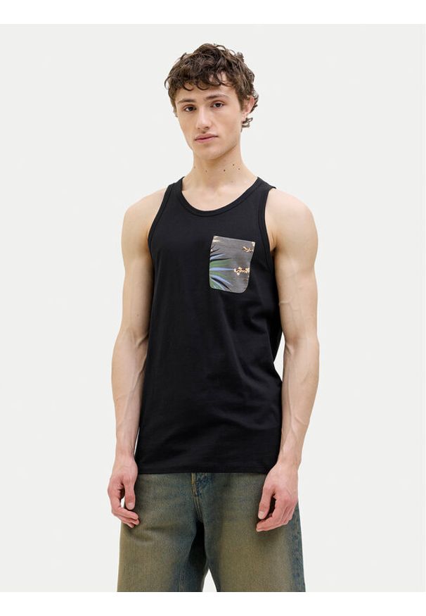 Jack & Jones Tank top Hawaii 12269321 Czarny Standard Fit. Kolor: czarny. Materiał: bawełna