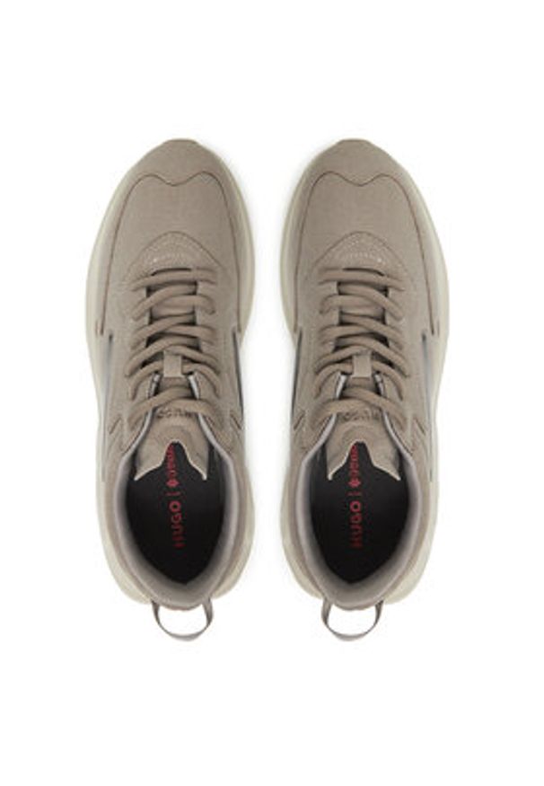 Hugo - HUGO Sneakersy Leon 50548504 Szary. Kolor: szary. Materiał: skóra
