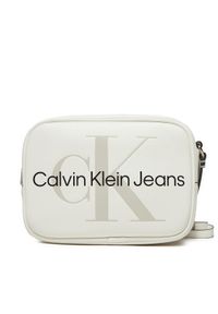 Calvin Klein Jeans Torebka Sculpted Camera Bag18 Mono K60K610275 Biały. Kolor: biały. Materiał: skórzane