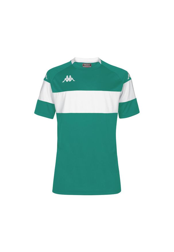 Jersey Kappa Dareto. Kolor: wielokolorowy, biały, zielony. Materiał: jersey. Sport: piłka nożna