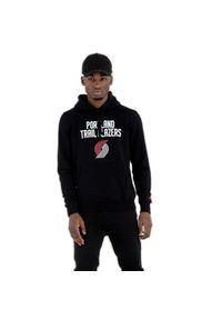 New Era - Bluza z kapturem Portland Trail Blazers NBA. Typ kołnierza: kaptur. Kolor: czarny