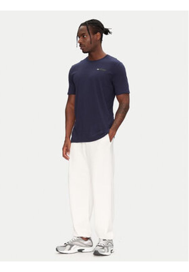 Under Armour T-Shirt Strip Logo 1390203 Granatowy Relaxed Fit. Kolor: niebieski. Materiał: bawełna, syntetyk