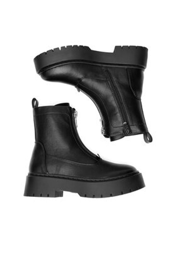 DeeZee Botki HY13123-35 Czarny. Kolor: czarny. Materiał: materiał