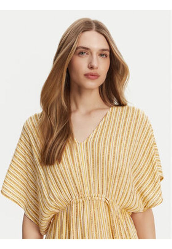 Roxy Sukienka letnia ERJWD03864 Żółty Regular Fit. Kolor: żółty. Materiał: wiskoza. Sezon: lato
