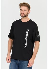 Dolce and Gabbana - DOLCE & GABBANA Czarny t-shirt. Kolor: czarny #3