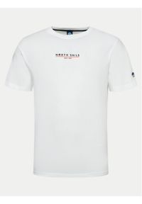 North Sails T-Shirt 692974 Biały Comfort Fit. Kolor: biały. Materiał: bawełna #1