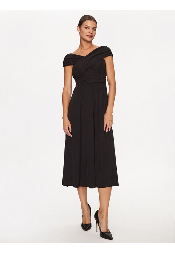 Rinascimento Sukienka koktajlowa CFC0115402003 Czarny Regular Fit. Kolor: czarny. Materiał: syntetyk. Styl: wizytowy