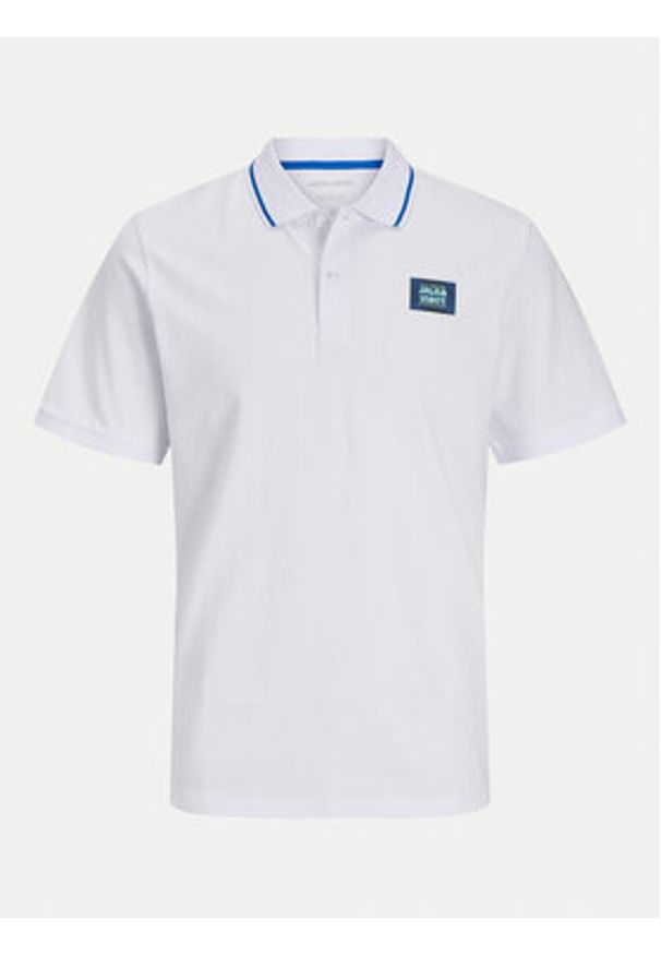 Jack & Jones - Jack&Jones Polo Hudson 12269238 Biały Regular Fit. Typ kołnierza: polo. Kolor: biały. Materiał: bawełna